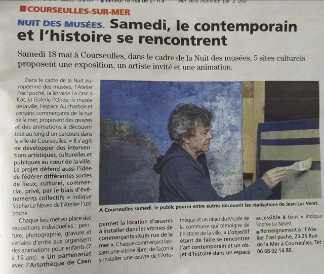 Nuit européenne des musées 2019 à Courseulles sur Mer avec Jean-luc veret