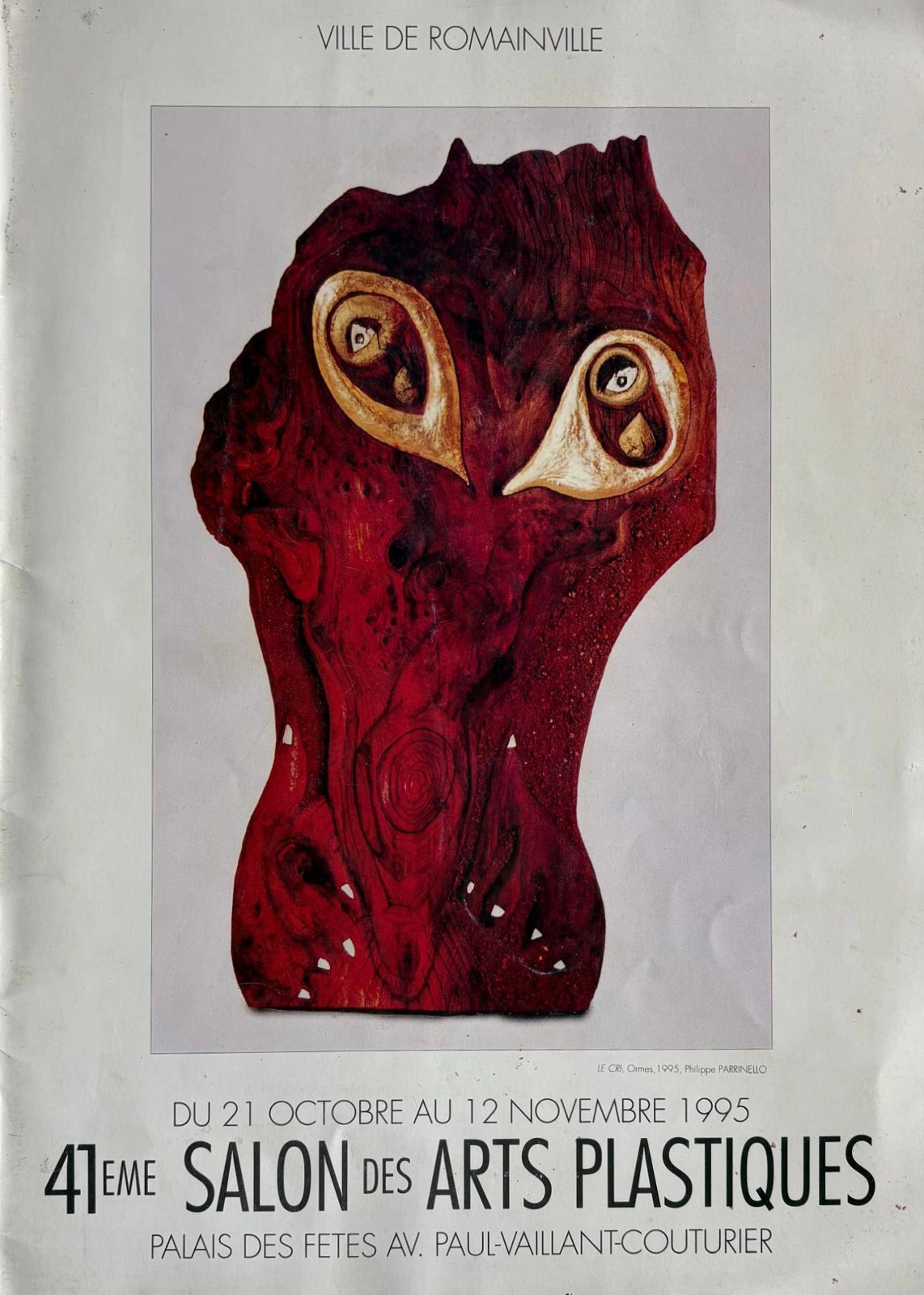 Affiche du 41ème salon d'arts plastiques de Romainville, 1995