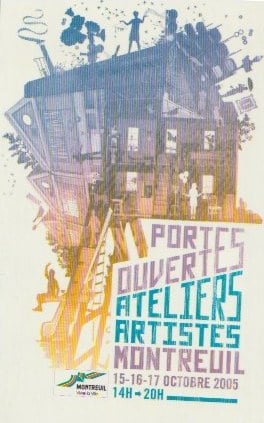 Affiche Portes Ouvertes des Ateliers d’Artistes — Montreuil, 2005