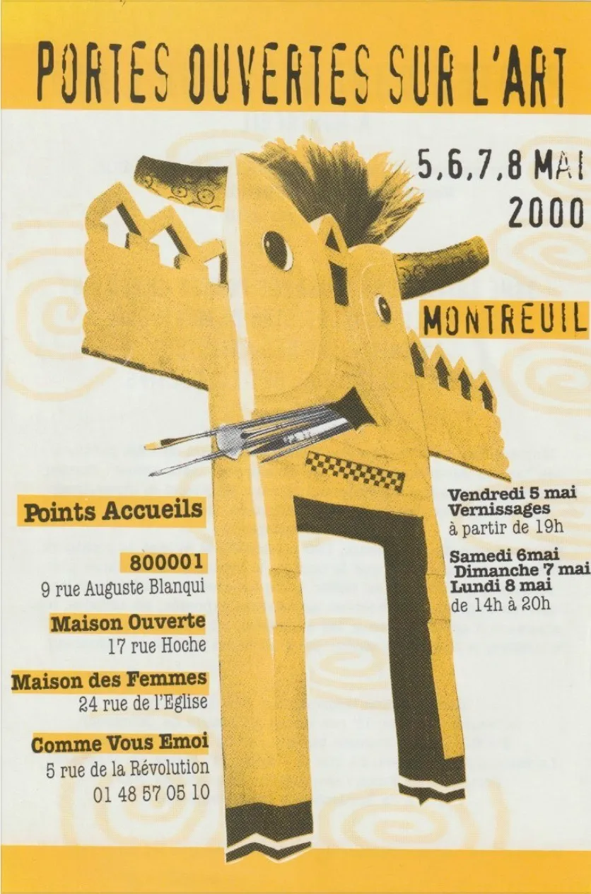 Affiche Ateliers Portes Ouvertes sur l’Art — Montreuil (2000)