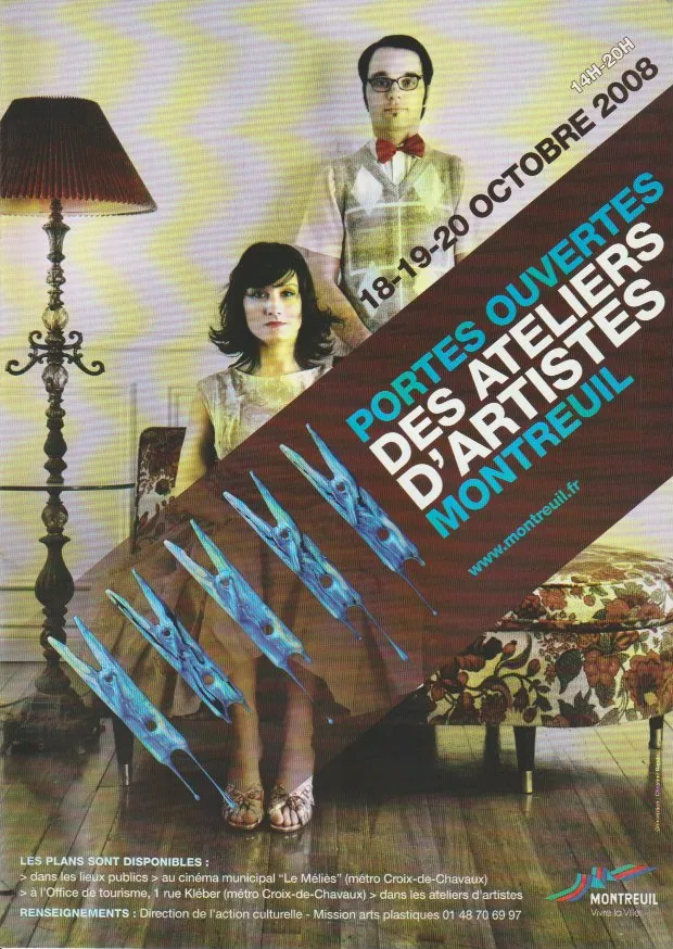 Affiche Portes ouvertes des ateliers d’artistes — Montreuil 2008