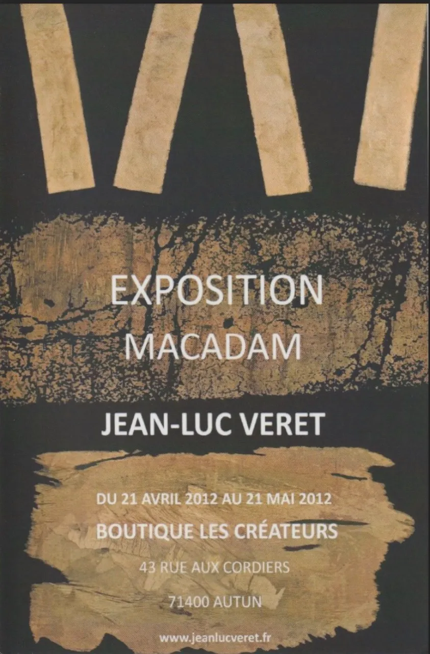 Affiche de l'exposition « Macadam » — Jean-Luc Véret, Autun, 2012