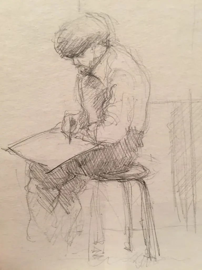 Dessin de Jean Luc Veret à l'atelier Gili