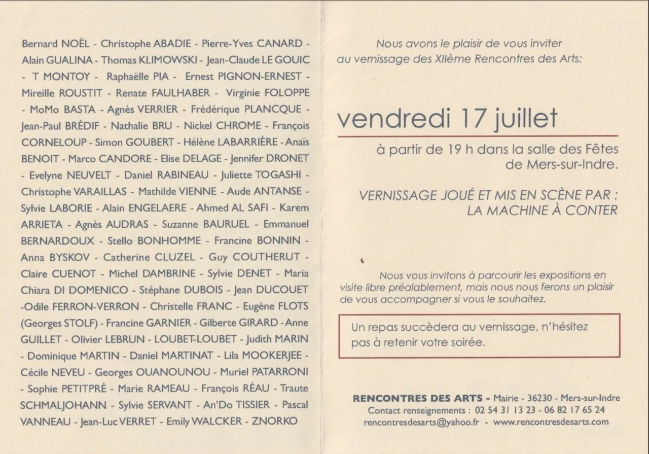 Rencontres des Arts — Mers-sur-Indre (2009)