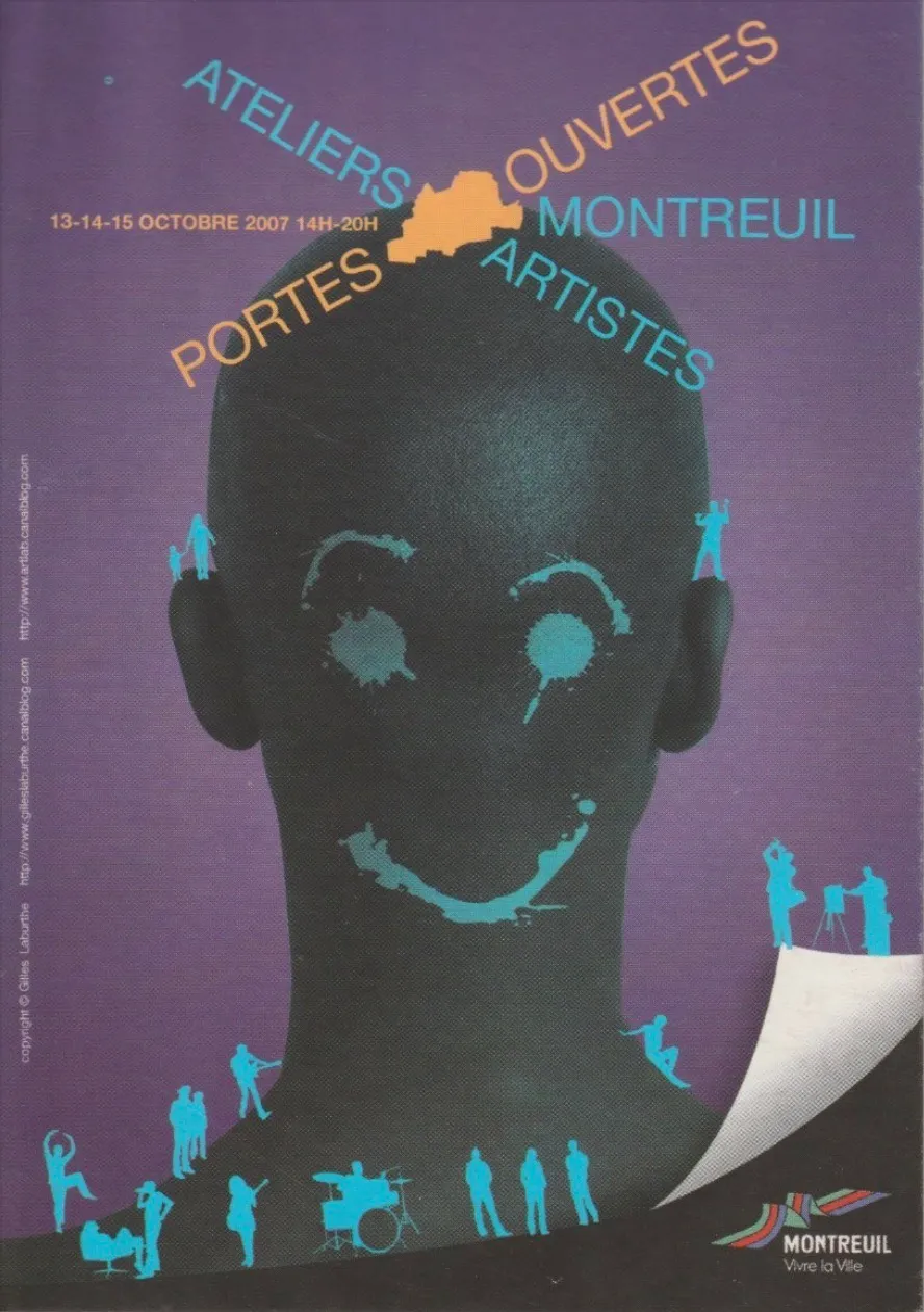 Affiche Portes Ouvertes des Ateliers d’Artistes — Montreuil, 2007